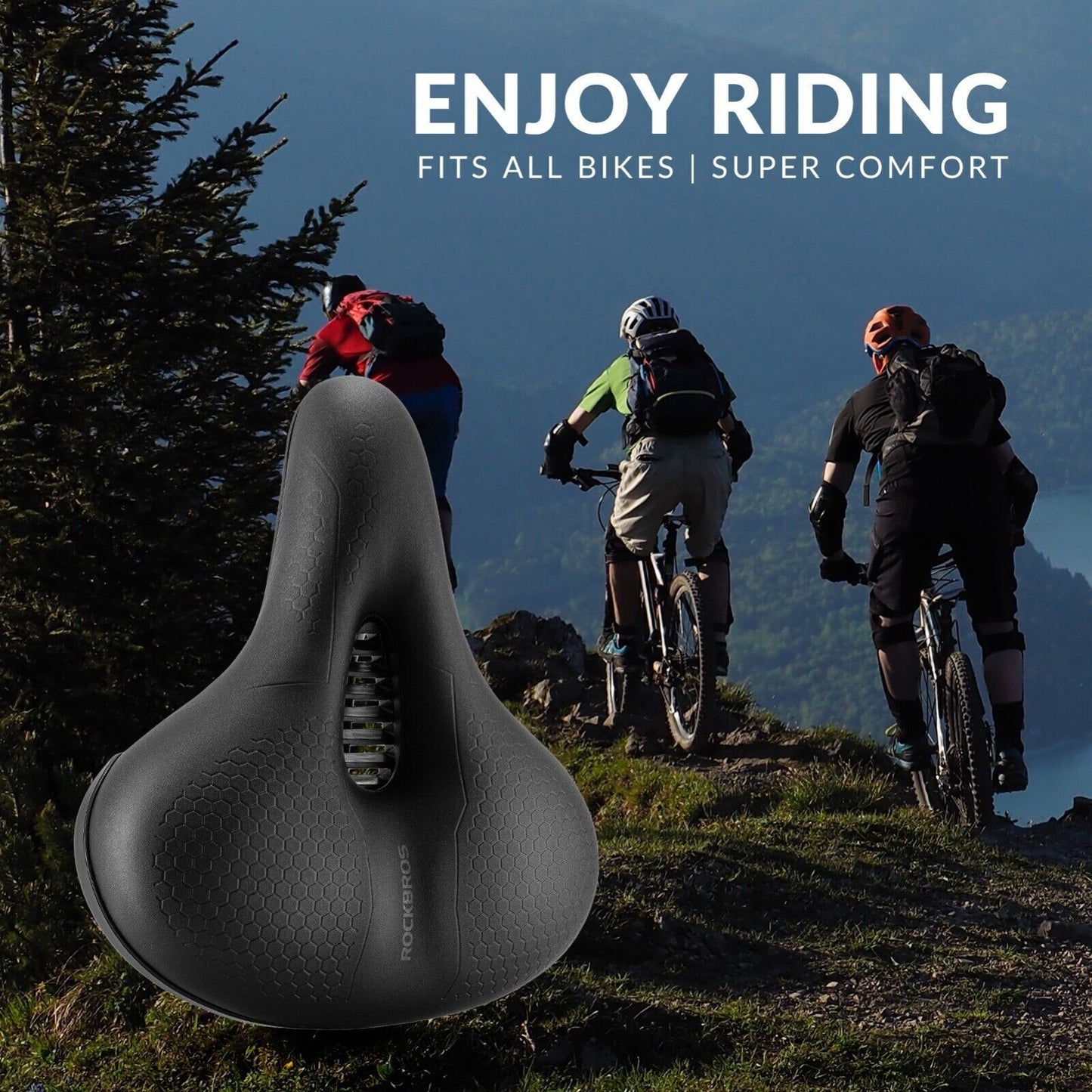 ROCKBROS Bicycle Saddle Seat Memory Foam Comfortable Ergonomic