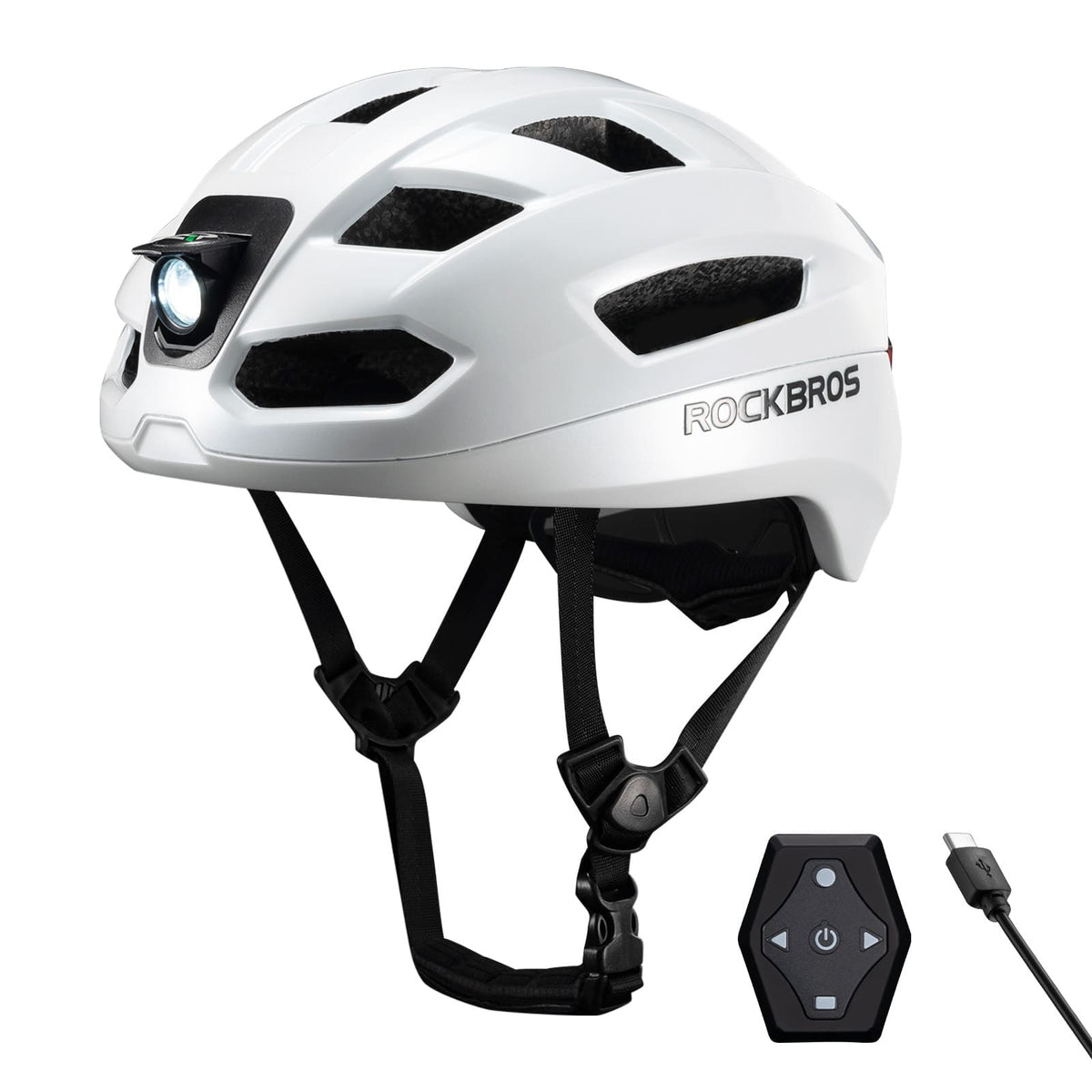 ROCKBROS Fernsteuerbarer Smart Fahrradhelm mit Licht