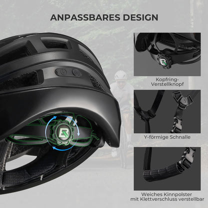 ROCKBROS Fernsteuerbarer Smart Fahrradhelm mit Licht
