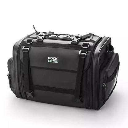 ROCKBROS motorcycle tail bag 50L with rain cover seat bag PVC behind foldable