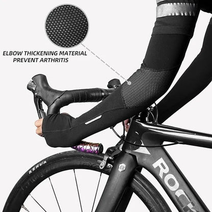 ROCKBROS Winter Fleece Fahrrad-Armstulpen mit Daumenschlaufe