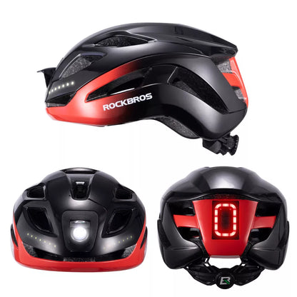 ROCKBROS bicycle helmet bike helmet with safety warning light protective helmet 57-61 cm