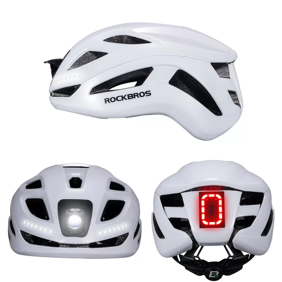 ROCKBROS bicycle helmet bike helmet with safety warning light protective helmet 57-61 cm