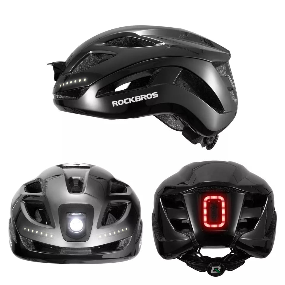 ROCKBROS bicycle helmet bike helmet with safety warning light protective helmet 57-61 cm ROCKBROS bicycle helmet bike helmet with safety warning light protective helmet 57-61 cm