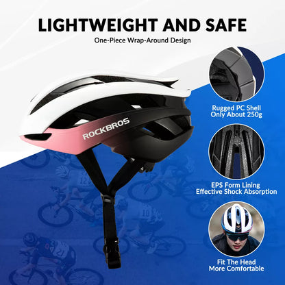 ROCKBROS bicycle helmet for women and men cycling helmet 4 colors protective helmet M/L 55-61 cm