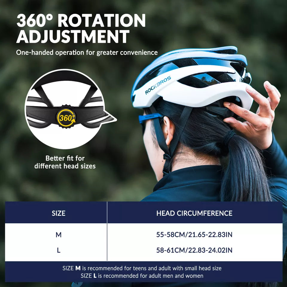 ROCKBROS bicycle helmet for women and men cycling helmet 4 colors protective helmet M/L 55-61 cm