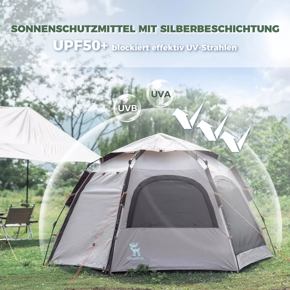 Qunature Camping Tent 2-4 Person Pop-Up Tent Dome Tent Camping Tent Waterproof