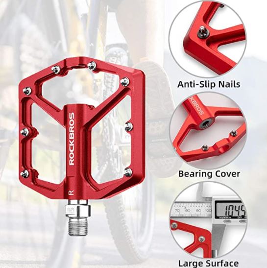 rockbros pedalen ROCKBROS Pedals 9/16 inch Diamond – Rinosbike.eu