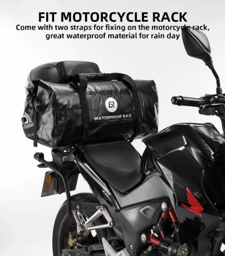 ROCKBROS Motorcycle Bag Waterproof Saddle Bag 20L/40L Luggage Carrier Bag PVC