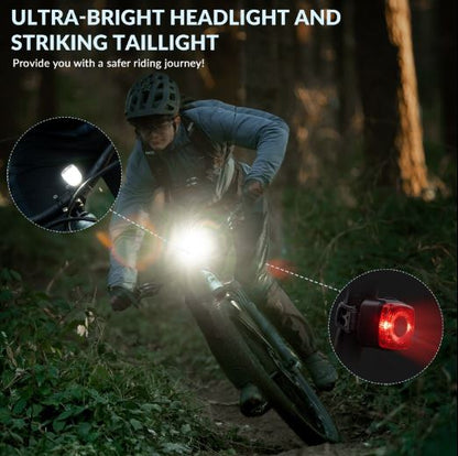 ROCKBROS Bike Light Set 200M Lighting StVZO Taillight LED IPX5 Bike Lamp