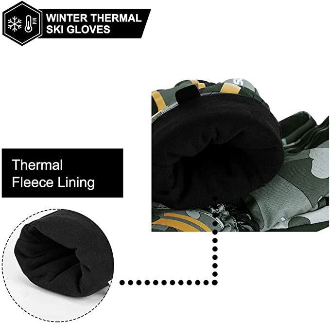 ROCKBROS Ski Gloves Waterproof Extra Warm Anti-Slip for Men
