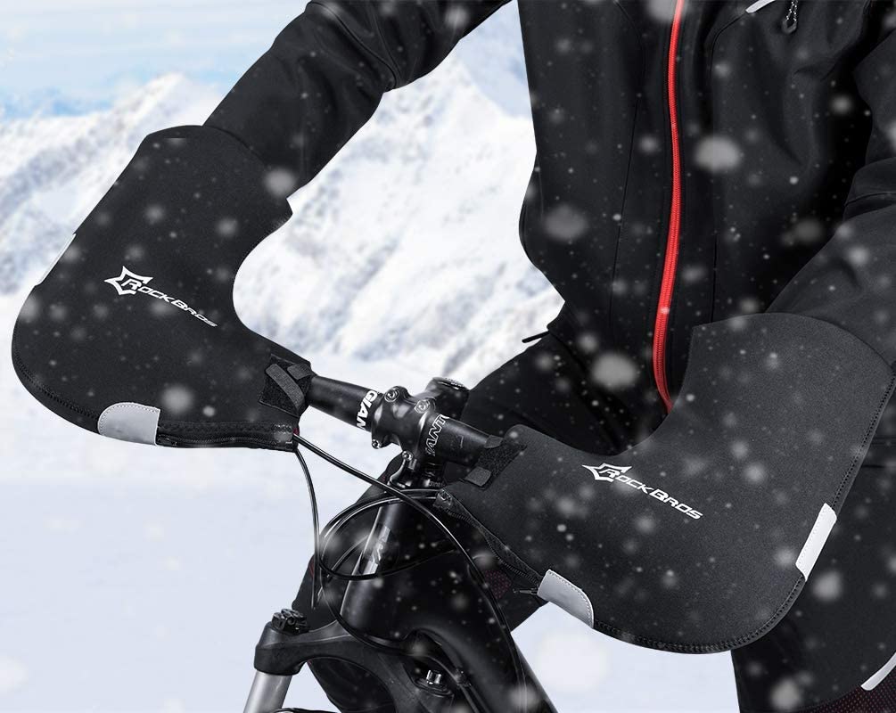 ROCKBROS D16-B Handlebar Gloves Winter Thermal Windproof for Bicycle Waterproof