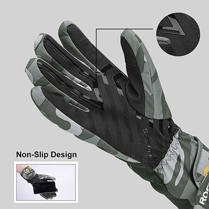 ROCKBROS Ski Gloves Waterproof Extra Warm Anti-Slip for Men