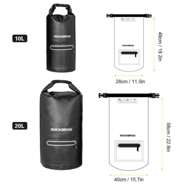 ROCKBROS Drybag Duffel Bag Waterproof 5L10L 20L 30L 40L Roll Bag