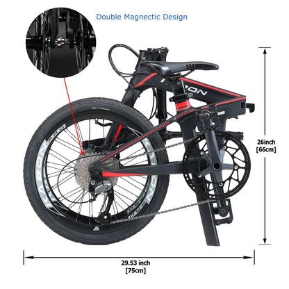 KABON City Folding Bike Carbon Shimano Altus 9S 20 inch