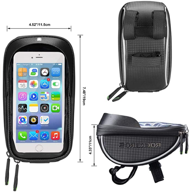 ROCKBROS 010-4BK Bike Handlebar Bag Case for Cell Phone up to 6.0 Inch