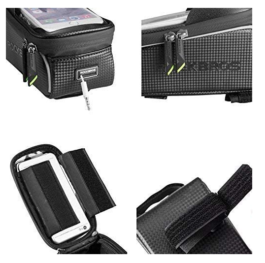 ROCKBROS 017-1BK Bike Frame Bag Touchscreen for Cell Phone up to 6.5 Inch