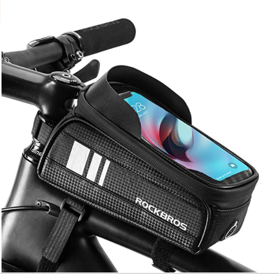 ROCKBROS 017-2BK Bike Frame Bag Touch Screen for Cell Phone up to 6.5 Inches