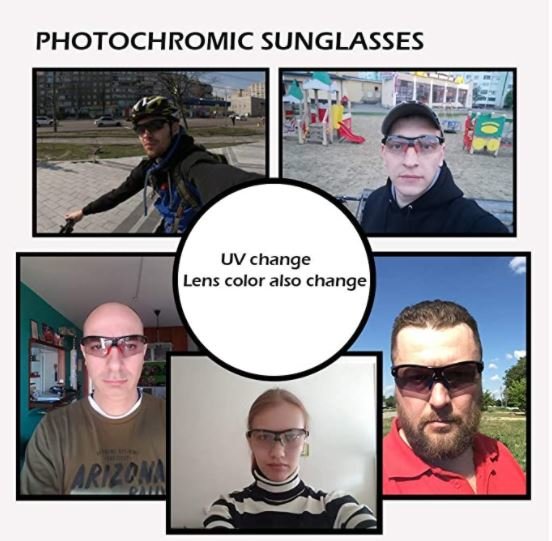 ROCKBROS 10181 Photochrome Cycling Glasses Self Tinting –