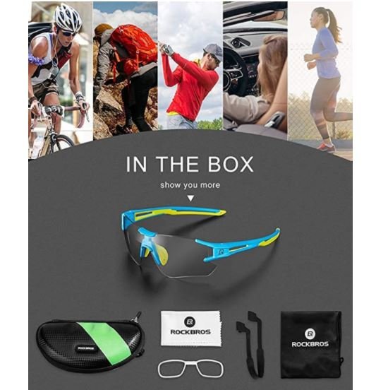 ROCKBROS 10125 Photochrome Cycling Sunglasses Transparent