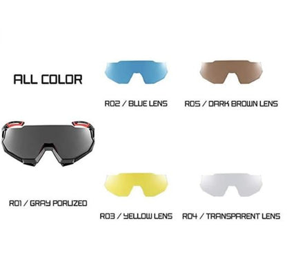 ROCKBROS 10131 Bike Sunglasses Polarized with 4 Replaceable Lens