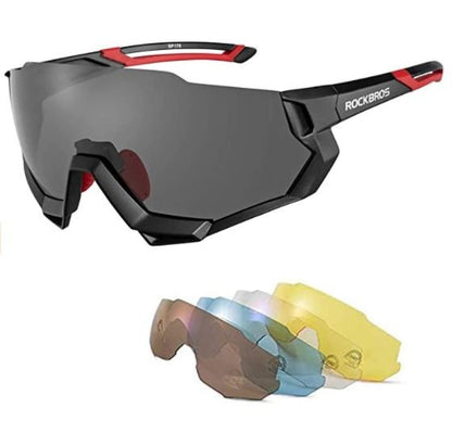 ROCKBROS 10131 Bike Sunglasses Polarized with 4 Replaceable Lens