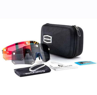 ROCKBROS 2 in 1 Polarized Sunglasses Magnetic Sports Glasses Interchangeable Lens