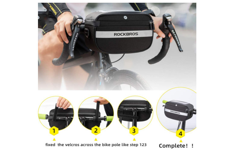 ROCKBROS B27 Bike Handlebar Bag PVC Touchscreen Cell Phone Holder 4.5L