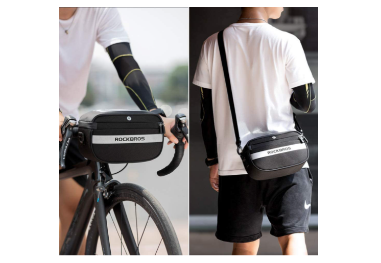 ROCKBROS B27 Bike Handlebar Bag PVC Touchscreen Cell Phone Holder 4.5L