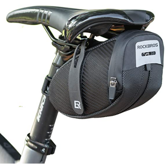 ROCKBROS B74 Saddlebags with Rear Light Holder Bike Seat Bag Black