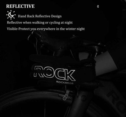 ROCKBROS Cycling Gloves Winter Motorcycle Bike MTB Gloves