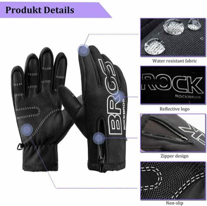 ROCKBROS Cycling Gloves Winter Motorcycle Bike MTB Gloves