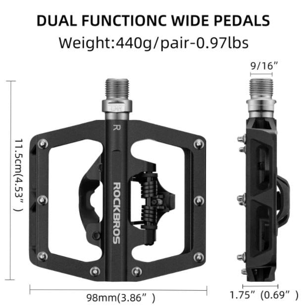 Half spd half flat hot sale pedals