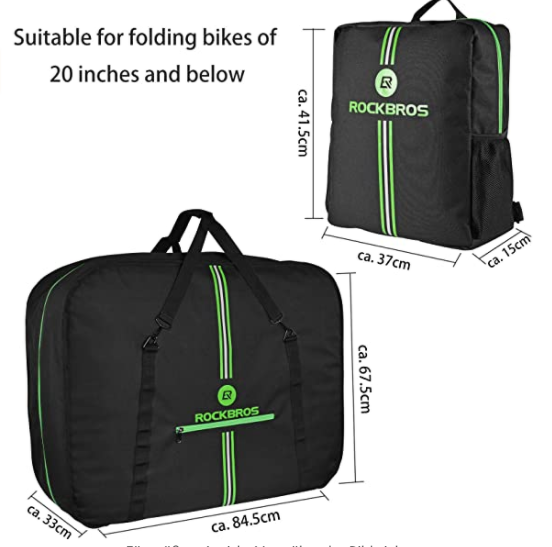 ROCKBROS Folding Bike Transport Bag 14 To 20 Inch Bike Travel Bag