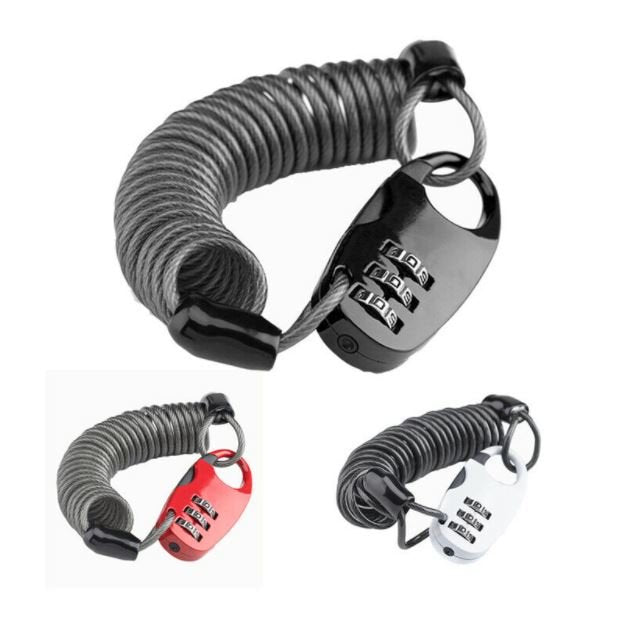 bike helmet lovk ROCKBROS helmet lock mini bike motorcycle lock cable lock combination – Rinosbike.eu