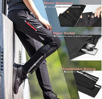 ROCKBROS Men Bicycle Shorts Breathable Long Cycling Shorts Running Shorts For Outdoor Sports