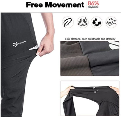 ROCKBROS Men Bicycle Shorts Breathable Long Cycling Shorts Running Shorts For Outdoor Sports
