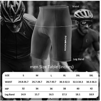 ROCKBROS Cycling shorts women men breathable elastic quick drying with 3D seat pad