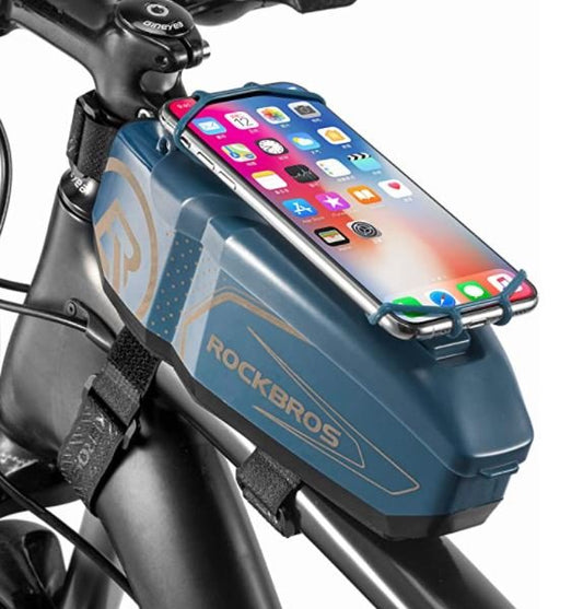 ROCKBROS Frame bag with cell phone holder for 4-6.5 inch smartphone waterproof 1L