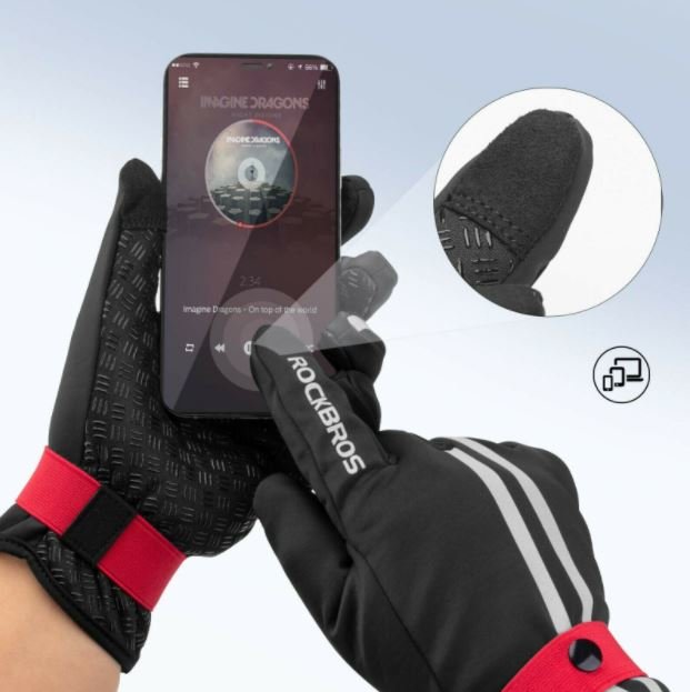ROCKBROS Full Finger Gloves Cycling Gloves Touchscreen Road Bike
