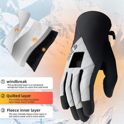 ROCKBROS Winter Cycling Gloves Touchscreen Warm Thermal Sport